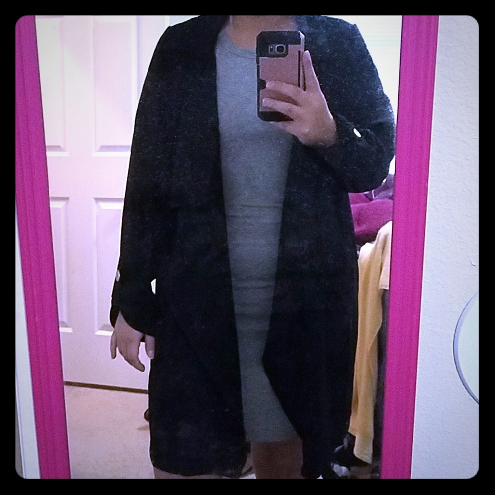NWT black flyaway cardigan